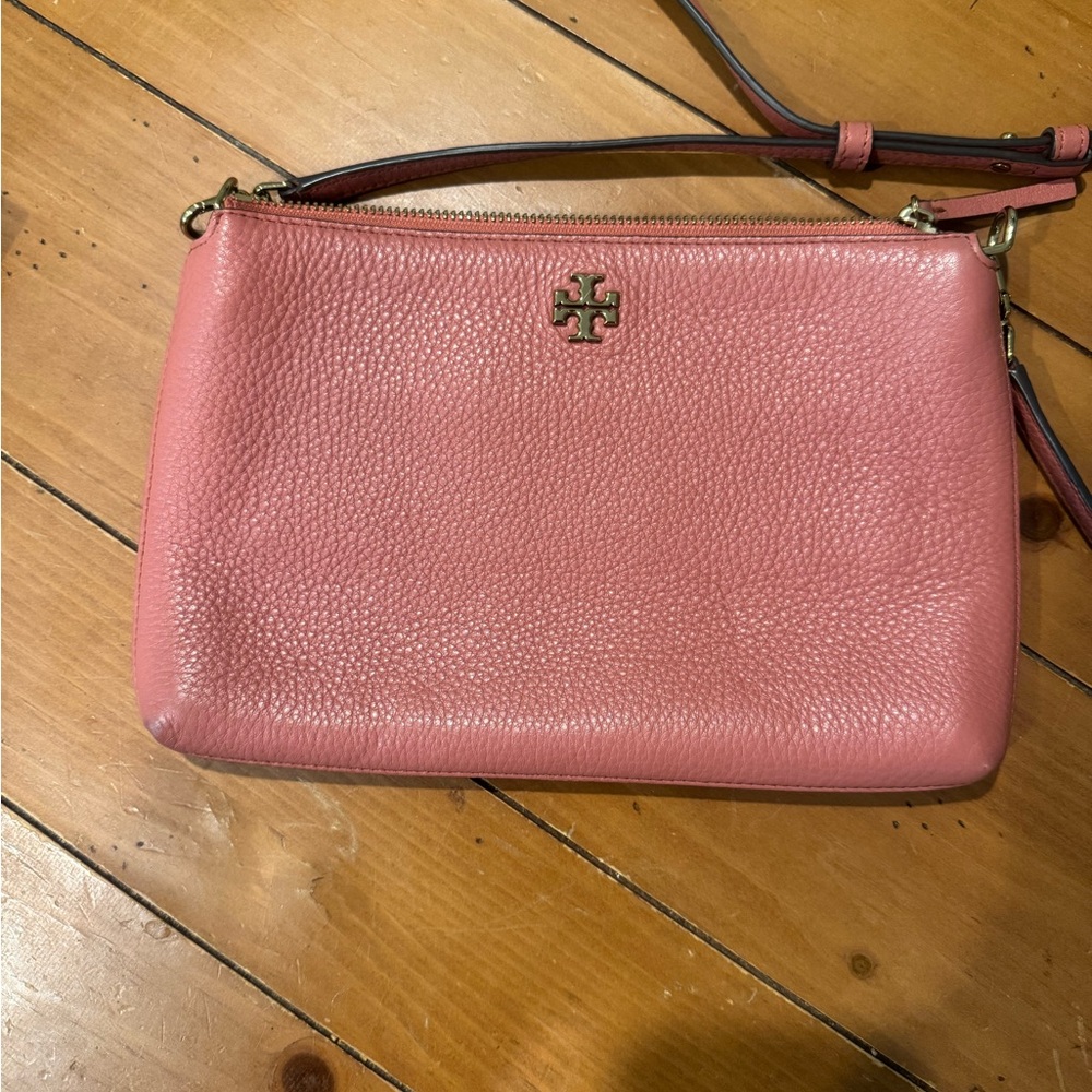Tory Burch Pink Pebbled Leather Crossbody